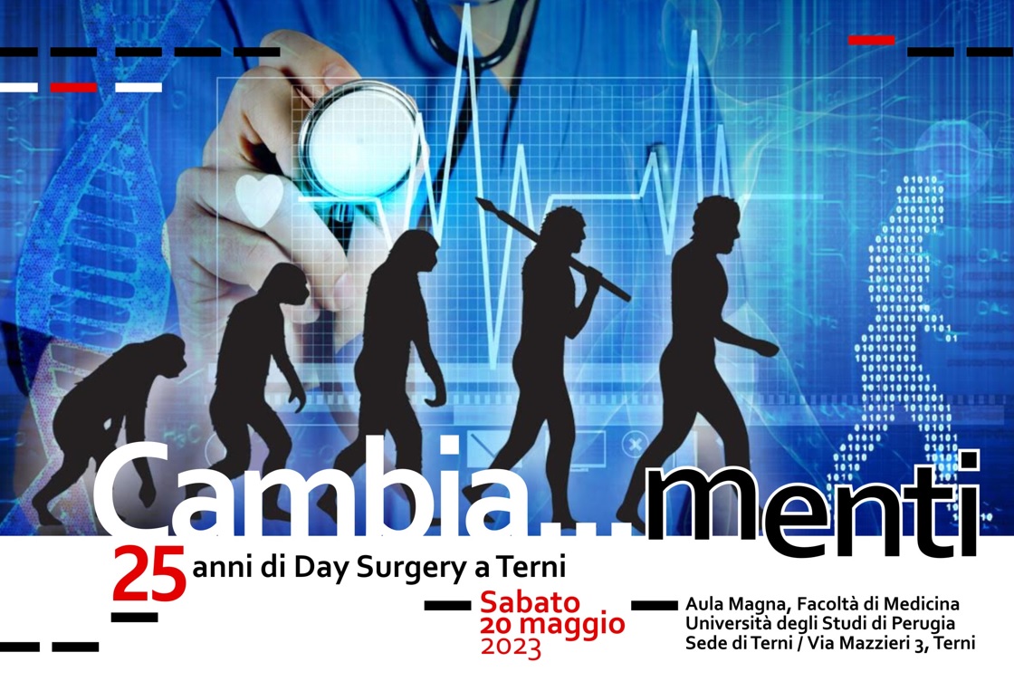 Locandina convegno Cambiamenti 25 anni di day surgery a Terni 1951